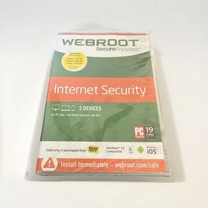 Webroot Internet Security With Antivirus For PC MAC Android IOS (SEALED) - Picture 1 of 2