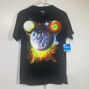 Disney Planet Mickey Mouse Unisex Short Sleeves T-shirt Glows In The Dark Small - Picture 1 of 5