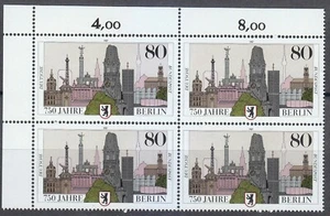 Germany 1987 MNH Mi 1306 Sc 1496 Buildings.Berlin, 750th Annivers.Block of 4 ** - Picture 1 of 2