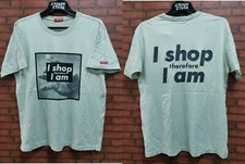 VINTAGE BARBARA KRUGER I SHOP THEREFORE I AM POPART T SHIRT XL