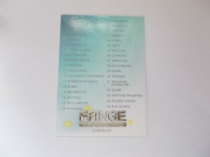 Fringe: Imagine the Impossibilities "CHECKLIST" #73 Trading Card S3 & 4