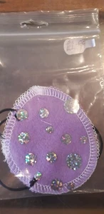 Purple Pirate Eyepatch Adults/Childs Fancy Dress Caribbean Sparkly Dots - Picture 1 of 1