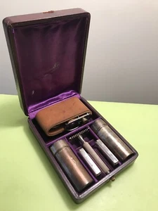 ANTIQUE APOLLO DOUBLE-EDGE SAFETY RAZOR FULL SET BOX LEATHER SHARPENER 1930-40’s - Picture 1 of 24