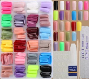 Medium Square Press-On Nails 576 Pieces Glossy Acrylic 24 Colors Full Cover - Picture 1 of 7