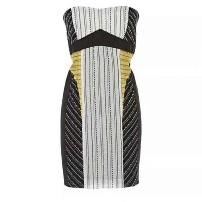 Vestido Helmut Lang Geo Dobby preto sem alças de seda - tamanho 10 - varejo $460 - Imagem 1 de 4