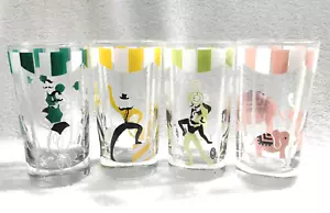 1946 Libbey Circus Glasses Set Of 4 - Picture 1 of 14