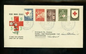 Postal History Netherlands #B254-B258 FDC Red Cross Medical 1953 The Hague - Picture 1 of 2