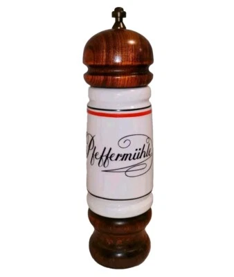 Wood Porcelain Pepper Grinder Pfeffermuhle Tested KGG Quality Kitchen German  - Image 1 of 4