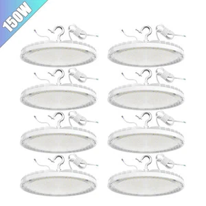 8PACK KUKUPPO 150W LED High Bay Light AC100-277V UFO Factory Warehouse Shop Lamp - Picture 1 of 14