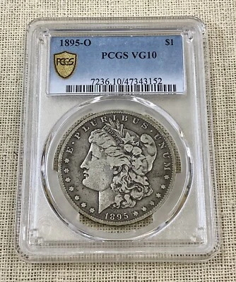 1895 O Morgan Silver Dollar PCGS VG10 - Image 1 of 2