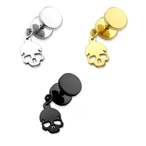 Fake Plug Tunnel Ohrstecker Piercing Edelstahl Fakeplugs Ohrring Silber PSFX-103 - Picture 1 of 4