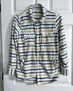 Oneill Shirt Super Fleece Mens Small Flannel Button Up Plaid Shacket Yellow Gray - Picture 1 of 8
