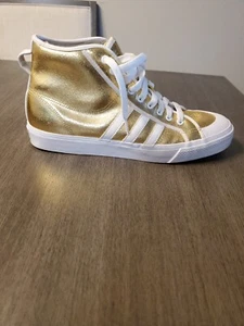 Adidas Nizza High Sleek Lifestyle Classic Sneaker Sport Shoes gold Mens 12 - Picture 1 of 10