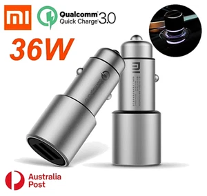 Xiaomi 36W Fast Charging Car Charger QC 3.0 Dual USB Cigarette Lighter Adapter - Picture 1 of 8