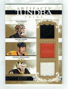 09-10 UD Artifacts Tundra Trios  Tim Thomas--Z Chara--M Fernandez /75  Jerseys