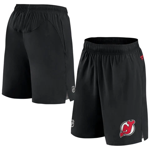 Men's Fanatics Branded Black New Jersey Devils Authentic Pro Rink Shorts Cover