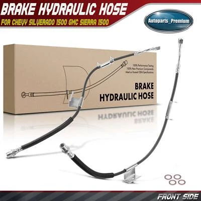 Front Left & Right Brake Hydraulic Hose for Chevy Silverado 1500 GMC Sierra 1500 - Image 1 of 4