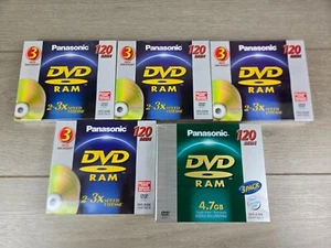 PANASONIC (15)- Total DVD Ram 2~3x Speed Vitesse 120 Minute Anti-scratch Coating - Picture 1 of 7