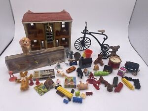 Vintage Childrens Toys Dolls Animals Bike Animals Dollhouse Miniature 1:12