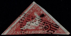 1853 Kap der Guten Hoffnung 1d helles ziegelrot gebläutes Papier SG 1 sehr guter Zustand Kat. 450,00 £ - Bild 1 von 1