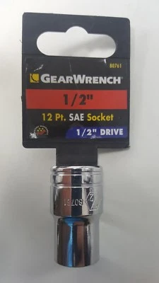 GearWrench 1/2" SAE Standard 12 Point Socket 1/2" Drive 80761 - Image 1 of 2