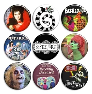 BEETLEJUICE button badge magnet clip chapa imán pin 38mm 1.5 Inch BITELCHUS - Imagen 1 de 14
