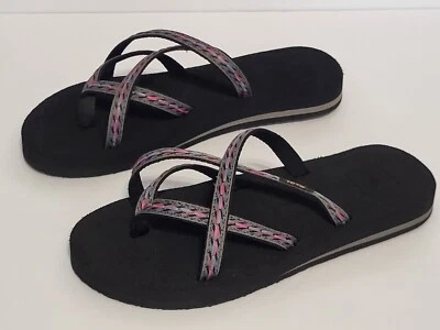 РАЗЛИЧНЫЕ РАЗМЕРЫ 7 и 8 - TEVA Olowahu шлепанцы женщин с ремешками сандалии - Изображение 1 из 4