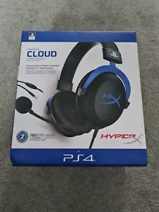 HYPERX Cloud PS4 & PS5 Gaming Headset Over-ear Black & Blue Ps4 - Picture 1 of 2