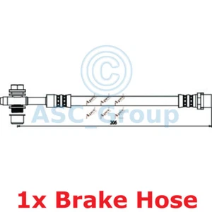 Apec Braking 205mm Disc Brake Caliper Flexible Rubber Hose HOS3385 - Picture 1 of 1