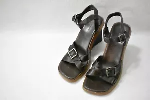Scarpe Amanda Smith sandali tacchi a zeppa marroni taglia 8,5 donna - Foto 1 di 7