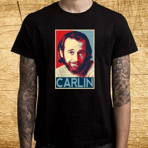 George Carlin Stand Up Comedy Poster Men's Black T-Shirt Size S-5XL - Picture 1 of 1