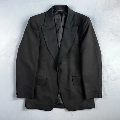 Vintage 60s After Six Mens 40R Prom Tuxedo Suit Rockabilly Jacket Black USA - Image 1 of 4