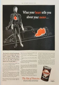 Veedol Motoröl Oldtimer Werbung Herz von 1938 erzählen von Ihrem Motor - Bild 1 von 1