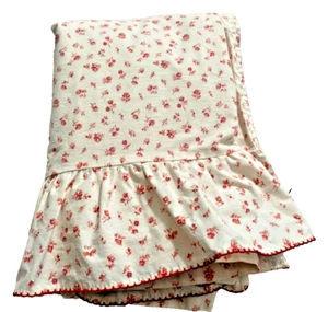 VTG Ralph Lauren Colchester Ditsy Flowers Floral Ruffle Flat Sheet Twin RARE! - Picture 1 of 9
