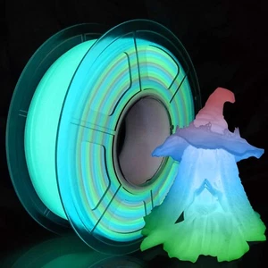 iSANMATE Glow-in-Dark 3D Printer Filament 1.75mm Multicolour 1KG Spool – NEW - Afbeelding 1 van 3