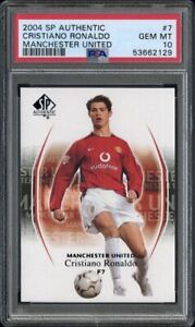 2004 SP Authentic Cristiano Ronaldo Manchester United Rookie Card RC #7 PSA 10