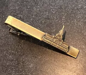 Krawattenklammer Vintage Columbia River Correctional Messingfarben Herrenschmuck MCM - Bild 1 von 8