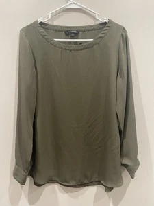 Banana Republic Women's Light Green Long Sleeve Lightweight Blouse Top Small - Picture 1 of 6