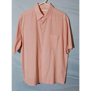 Perry Ellis Short Sleeve Men's Shirt - Pastel Pink Size Large - Picture 1 of 6