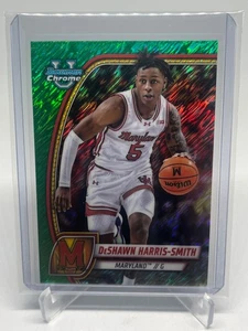 2024-25 Bowman University Chrome Green Shimmer Refractor Deshawn Harris-Smith - Bild 1 von 2