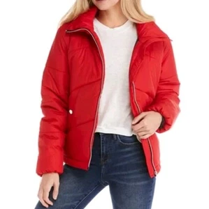 ME JANE GIACCA PUFFER ROSSA DI BELK, TAGLIA SMALL (NUOVA CON ETICHETTA) NUOVA DONNA - Foto 1 di 5
