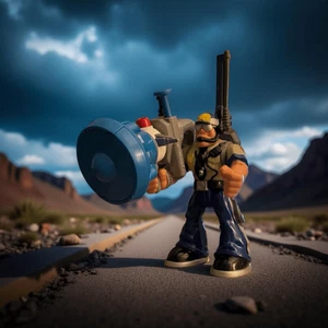 Figura y cuerno de toro Fisher Price Rescue Hero’s Captain Cuffs - Imagen 1 de 6