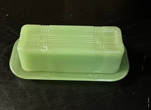 Plato de mantequilla verde jadeíta TPC/con tapa - Imagen 1 de 5