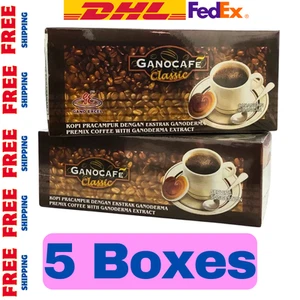 5 x Ganocafe Classic Gano Excel Cafe Coffee Ganoderma Lucidum 30 Sachets - Picture 1 of 11