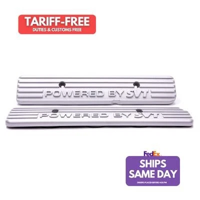 Paquete de 2 cubiertas de bobina de aluminio natural para Ford M-6067-C para Mustang Svt 07-2010  Foto 1 de 4