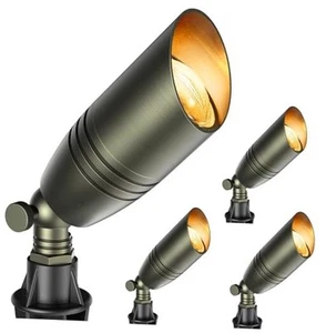 Low Voltage Landscape Lighting, 12V Brass Landscape Lighting 4PACK Bronze-02 - Picture 1 of 8