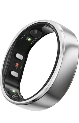 RingConn Gen 2 World’s First Smart Ring with Sleep Apnea Monitor Silver Size 12 - Image 1 of 4