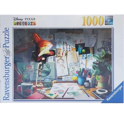 Disney Pixar The Artist's Desk 1000 Piece Jigsaw Puzzle No. 194322 Ravensburger - Image 1 of 4