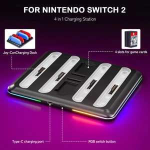 with LED Indicators Joy-Con Charging Station for Nintendo Switch 2 Gamepad - Picture 1 of 6