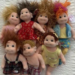 Lot of 7 TY Beanie Kids and Boppers Dazzlin Destiny Cookie Princess Curly Ginger - Picture 1 of 22